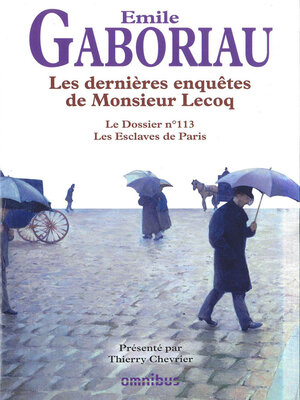 cover image of Les dernières enquêtes de Mr Lecoq